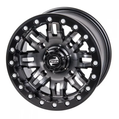 4/110 Tusk Teton Beadlock Wheel 14x7 5.0 + 2.0 Gun Metal/Black 185-279-0024 Foto 1 de 4