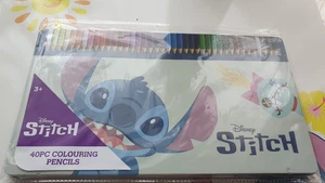 Disney - Stitch - 40pc x Colouring Pencils - Metal Box - Factory Sealed - Picture 1 of 5