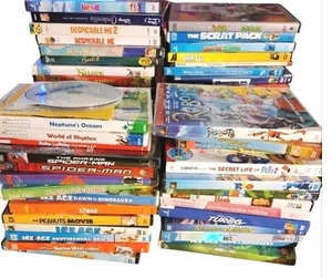 Lot 70 Kids Children Family DVD Movies Cartoons Disney Pixar Dr Seuss Schultz - Picture 1 of 10