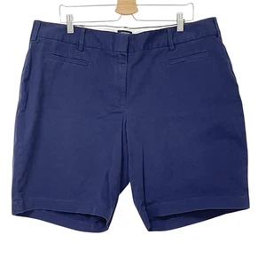 Lands End Shorts Chino Bermuda Navy Blue 18W - Picture 1 of 4