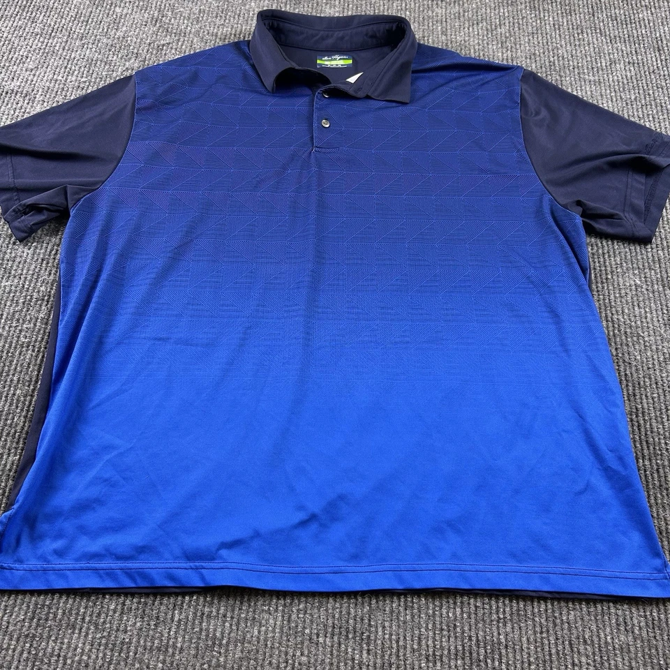 Camisa polo de golf azul transpirable manga corta 2XL Ben Hogan Performance para hombre Foto 1 de 4