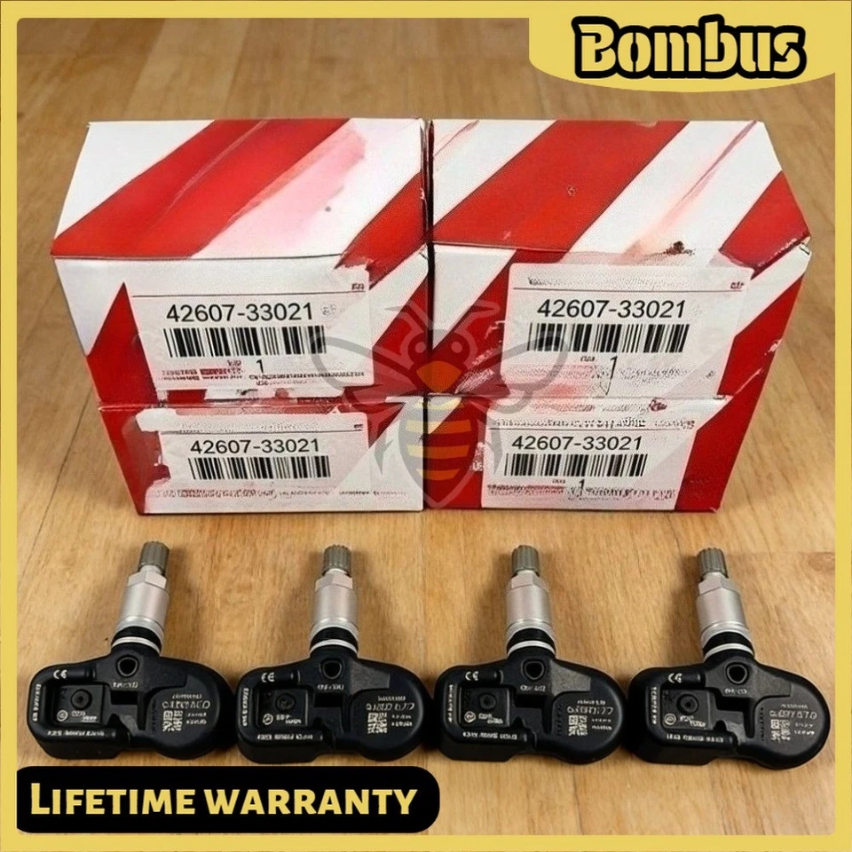 4X NUEVO Sensor de presión de neumáticos OEM TPMS 42607-33021 PMV-107J para Toyota Lexus Foto 1 de 4