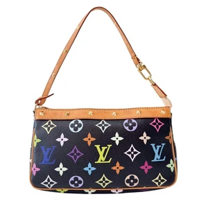 LOUIS VUITTON Takashi Murakami Pochette Accessoire Multi-colour Black Monogram C - Picture 1 of 15