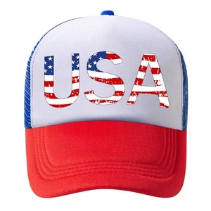 American Flag Hat USA Hat 4th of July Trucker Hats for Women Men Patriotic US... - Picture 1 of 6