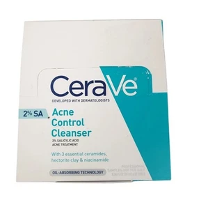 CeraVe Acne Control Cleanser 2% SA Travel Size Mini 0.34 Oz Box Of 15 Tubes New - Picture 1 of 7