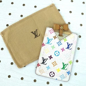 LOUIS VUITTON Etui Miroir Monogram Multicolor Blanc Compact Mirror M92651 Used - Picture 1 of 20