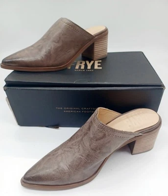 Zuecos para mujer Frye 5,5 Sadie Mule FR41295 grises nuevos en caja hechos en India  Foto 1 de 4
