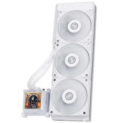 LIAN-LI HYDROSHIFT LCD 360S PERFORMANCE 360MM AIO CPU LIQUID COOLER - WHITE - image 1 of 3
