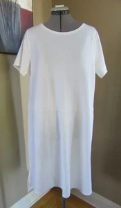 Vestido recto EILEEN FISHER blanco manga corta talla mediana - Imagen 1 de 5