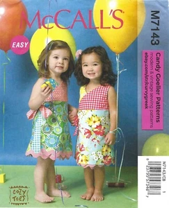 McCall's M7143 Little Girls' Wrap Sundress Size 4-6 UNCUT Sewing Pattern - Picture 1 of 4