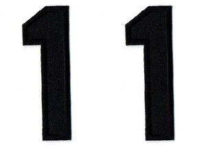 2x Número 1 Uno 3 pulgadas Negro Bordado Hierro en Parche Chaqueta Jeans Sombrero Gorra P191 - Imagen 1 de 5