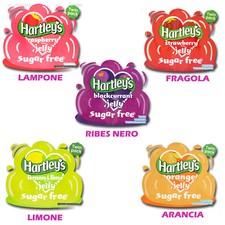 5 BUDINI GELATINE PROTEICHE DIETETICA HARTLEYS ZERO CALORIE GUSTI ASSORTITI