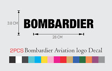 2PCS BOMBARDIER AVIATION Logo Vinyl Decal Waterproof Premium Sticker 11 INCH SET