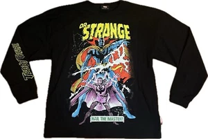 Teddy Fresh X Marvel Dr. Strange Hall The Master! Long Sleeve Tee Men's L Black - Picture 1 of 16