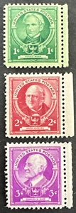 US 1940 Scott #869-871 Set of 3 MNH OG American Educators - Picture 1 of 2