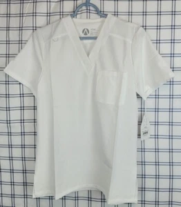 NWT Adar Men's 5006 Fresh White V-Neck Scrub Top Sz XXS - Picture 1 of 4
