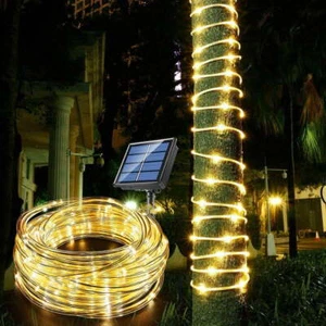 Luces LED solares de cuerda de 73 pies 200 luces decorativas impermeables para exteriores jardín patio - Imagen 1 de 11