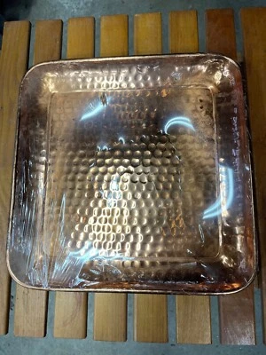 Copper Serving Tray Hammered - Image 1 of 2