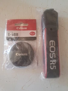 Canon E-5811 Lens Cap & EOS R5 strap - Picture 1 of 5