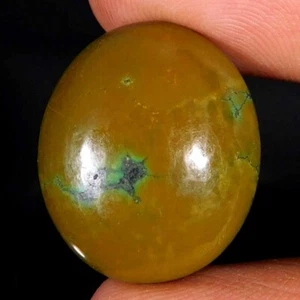 17.90Cts. Natural Untreated Unique Tibet Turquoise Oval Cabochon Loose Gemstone - Picture 1 of 3
