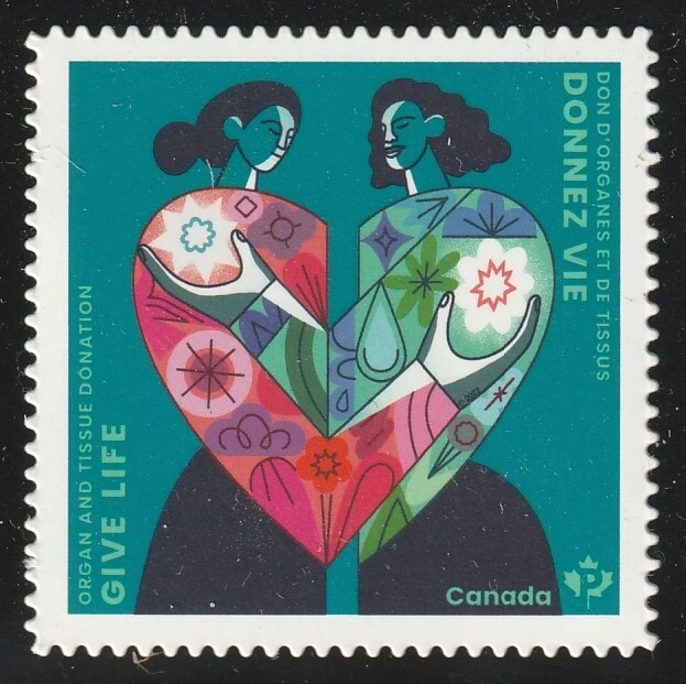 Canada #3324i, Organ and Tissue Donation, Give Life, Die Cut, MNH 2022 - Image 1 of 1