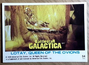 1978 Battlestar Galactica U.K Edition Card 54 LOTAY, QUEEN OF THE OVIONS - Picture 1 of 3
