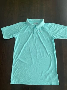 Columbia PFG Light Green Boys Nylon Short Sleeve Shirt XL 18-20 Omni-Shade - Picture 1 of 9