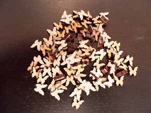 100 set laser-cut butterflies mdf Wooden Decoration Blank