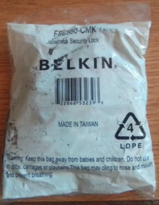 Belkin - F8E550-CMK - Notebook Security Lock Master - Keyed - NEW  - Image 1 of 2
