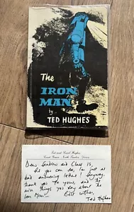 Ted Hughes The Iron Man Paperback With Signed Postcard - Foto 1 di 9