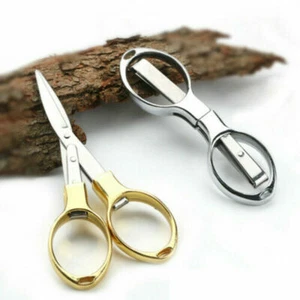 Handy Folding Scissors Travel Pocket Metal Small Foldable Multiuse Craft Sewing^ - Picture 1 of 9
