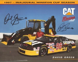Tarjeta fotográfica David Green Autograph 1997 Caterpillar 8x10 Winston Cup - Imagen 1 de 1