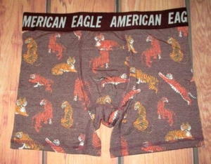 MENS AMERICAN EAGLE TIGER MAROON BURGUNDY ULTRA SOFT BOXER BRIEF SIZE XL (40/42) - Picture 1 of 2