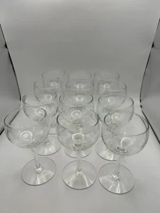 VTG Set of 12 3oz Wine Glasses with Etched Star Bursts 5"H - Picture 1 of 7