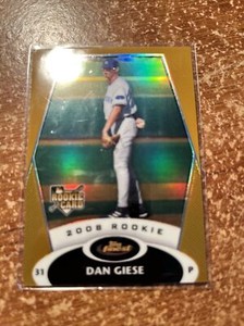 2008 (GIANTS) Finest Refractors Gold #148 Dan Giese /50