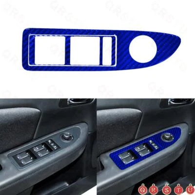 Blue Carbon Fiber Driver Door Control Frame Cover Trim For Chrysler 200 2011-14 Foto 1 de 4