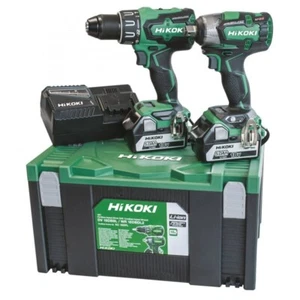 KIT HIKOKI TRAPANO AVVITATORE DV18DE + AVVITATORE AD IMPULSI 1/2'' WR18DH - Foto 1 di 3