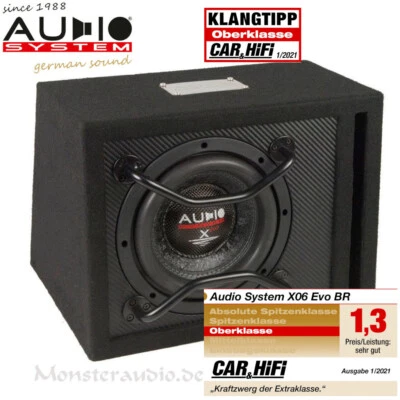 AUDIO SYSTEM X06 EVO BR 165mm Bassreflex Subwoofer Gehäuse 500 Watt Auto Bassbox - Bild 1 von 4