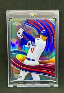 Shohei Ohtani RARE REFRACTOR INVESTMENT CARD SSP TOPPS CHROME DODGERS 50/50 MINT - Picture 1 of 2
