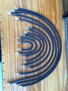 Club Car Precedent 48V 2 Gauge Welding Wire Battery Cable HD Lugs Full Set 6x8 - Picture 1 of 6
