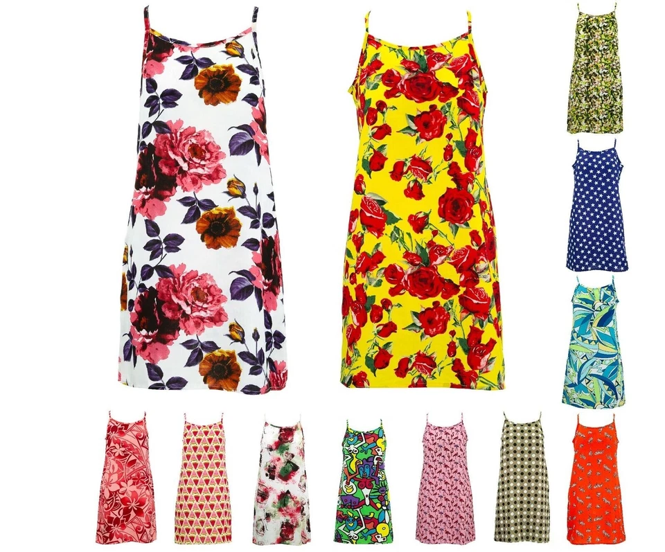 Strappy Kleid Loud Originals Damen Cami Sommer Strand Ärmellos - Bild 1 von 1