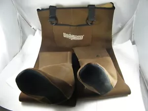 HODGMAN STOCKING FOOT CHEST WADERS SIZE LARGE STYLE 13495 BROWN COLOR - Picture 1 of 12