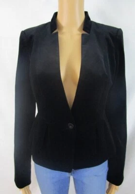 Blazer De Colección L'Wren Scott For Banana Republic Negro Terciopelo Lazo Talla 4 Foto 1 de 4