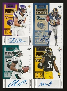 4 2012 Panini Contenders Autographed Rookie Tickets Givens Spence Polk Ellison - Picture 1 of 2