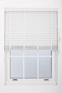 Furnished Venetian Blinds White Faux Wood with Tapes Window Blind