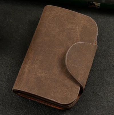 Bolso para llaves Cartera Monedero Portatarjetas de identificación Bolsillo Estuche Cuero de vaca Marrón W499 Foto 1 de 4