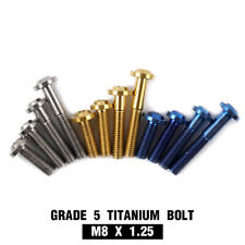 GR5 Titanium Alloy Bolt M8x 25,30,40,50 x1.25 Universal For Auto Racing Sports