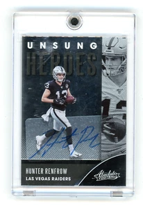HUNTER RENFROW Signed 2020 Panini Absolute Unsung Heroes BAS Authentic - Picture 1 of 2