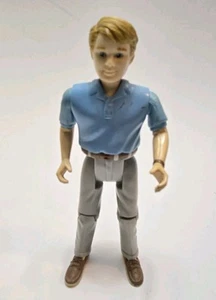 Fisher Price Loving Family Dollhouse Daddy Dad Figure Blue Shirt Grey Pants 2000 - Picture 1 of 9