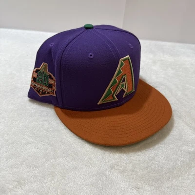 Arizona Diamondbacks 20º Aniversário Patch Roxo 59Fifty NewEra Fitted 7 3/4 - Imagem 1 de 4